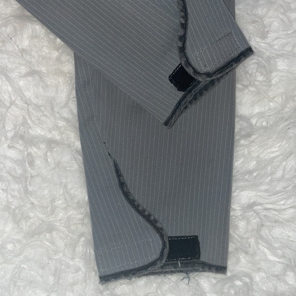 Golden Dress Full Leather Seat Breeches Size 25R Pinstripe Grey PRISTINE! - Picture 11 of 16